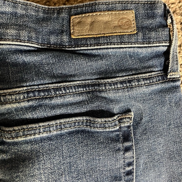 AG Adriano Goldschmied Women’s Blue The Farrah Skinny Ankle Cuff Slit Jeans 29 - Picture 11 of 16